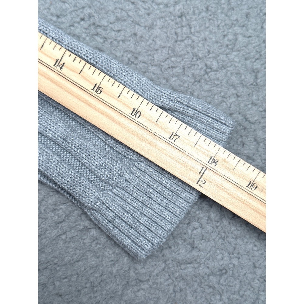 Barbour Knit Sweater Women Medium Gray Ribbed Cotton Pullover Lightweight Casual - Picture 12 of 17